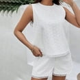 thumbnail image 2 of RMGVDSD Women's Sleeveless Tank Tops With Shorts Summer 2 Piece Outfit Set Casual Outdoor Sports Suit Business Casual Dressy Outfit, 2 of 9