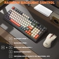 thumbnail image 4 of ZIYOU LANG T96 Wireless Gaming Keyboard and Mouse Combo, Dual Bluetooth//2.4G RGB Backlit Mechanical Feeling Keyboard with Smart Display & Knob, 4000 DPI Gaming Mouse for PC Laptop Mac Wins, 4 of 9