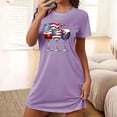 thumbnail image 1 of Nexjvus Chemises de Nuit pour Femmes Manches Courtes Col Rond Robe Pyjama Imprimé Floral Surdimensionné Taille m, 1 of 5