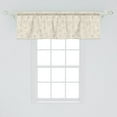 thumbnail image 2 of Ambesonne Floral Valance Pack of 2, Lily Camellia Peony Graphic, 54"X18", Champagne Pale Sepia, 2 of 4