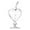 B, variant on Glass&Bottle Category Heart Shaped Glasses for Bars and Home - Unique Design Clear Glass Elegant Tableware
