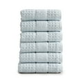 thumbnail image 1 of Market & Place 100% Cotton Waffle Weave 6-Piece Hand Towel Set, Spa Blue, 1 of 6