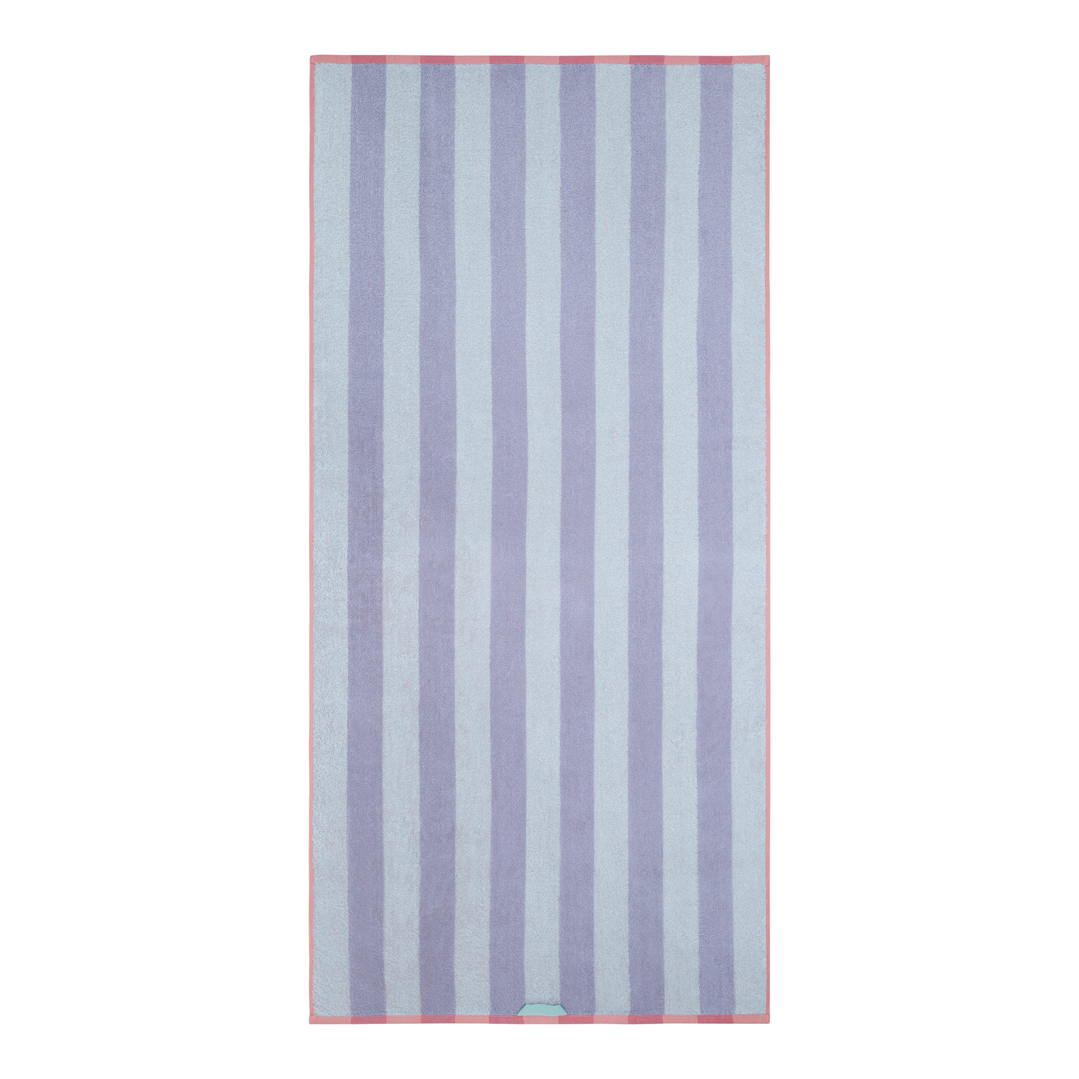 Mainstays Cabana Striped Pink & Purple Cotton-Blend Beach Towels (4 Count)