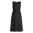 thumbnail image 5 of Time and Tru Women's Cotton Sleeveless Tiered Midi Dress, Sizes XS-XXXL, 5 of 5