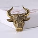 thumbnail image 5 of ColoMX 2 unids cabeza de buey broche aleación chino zodiaco ganado en forma de la joyería de la pechuga, 5 of 7