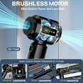 thumbnail image 3 of 16000Pa Cordless Handheld Vacuum Cleaner, Rechargeable Car Vacuum with Strong Suction, 3 Speeds & LCD Display, Handheld Vac for Car and Home Use, One-Click Dust Emptying, 3 of 9