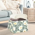 thumbnail image 3 of Yayeee Collapsible Cube Storage Bin with Lid Fabric Closet Decorative Basket with Handles, Sage Green Flower Pattern, 3 of 7
