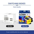 thumbnail image 7 of LC501 Ink Cartridges Compatible with Brother LC501 Ink Cartridge Compatible with Brother LC501XL Work Smart MFC-J1260DW MFC-J1360DW MFC-J1410D0, 7 of 7