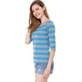 thumbnail image 4 of INSPIRE CHIC T-Shirt Décontracté Imprimé pour Femmes à Manches au Coude et Col Rond, 4 of 7