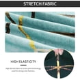 thumbnail image 4 of Chair Covers for Dining Room Set of 4, Spandex Stretch Dining Room Chair Cover, Removable Washable Kitchen Parsons Chair Covers Seat Slipcovers, Teal Cubes, 4 of 6
