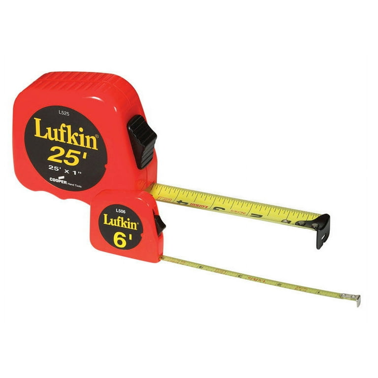 Allwin Tape Measure 25 ft - Metal Retractable Tape Measure with Fractions, Easy Read Steel Tape Measure, 1-Inch Wide x 25 Foot