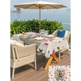 thumbnail image 5 of Outdoor Tablecloths with Umbrella Hole & Zipper, Pink Flowers Yak Tablecloth Rectangle 60x84 Inch, Spring Floral Butterflies Rustic Waterproof Table Cloth, Patio/Pool/Picnic Table Covers, 5 of 8