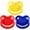 BlueYellowRed, variant on CutiePlusU Adult Sized Pacifier Dummy for Adult Babies Large Shield - 3 Pack Black