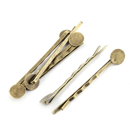 Women Hairdressing Barrette DIY Hairstyle Hair Clips Bobby Pin Bronze Tone 4pcs - Walmart.com