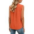 thumbnail image 6 of ZJXFGS Womens Cotton Linen Tank Tops,Casual V Neck Tops Outfits Women'S Tops Sleeveless Shirts for Women Casual Summer Outfits Basic Tees for Women Lounge Shirts Women Orange XL, 6 of 8