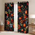 thumbnail image 2 of Feelyou Boho Farmhouse Floral Black Out Curtains, Mid Century Fashion Curtains Pack of 2 (42x63 Each), Teens Adult Girls Women Bedroom Curtains, Blackout Curtains Room Decor, 2 of 6