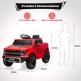thumbnail image 7 of Ford Ride on Toys, 12V Ford F150 Raptor Battery Powered Ride on Cars with Remote Control, Ages 3+, Red, 7 of 7