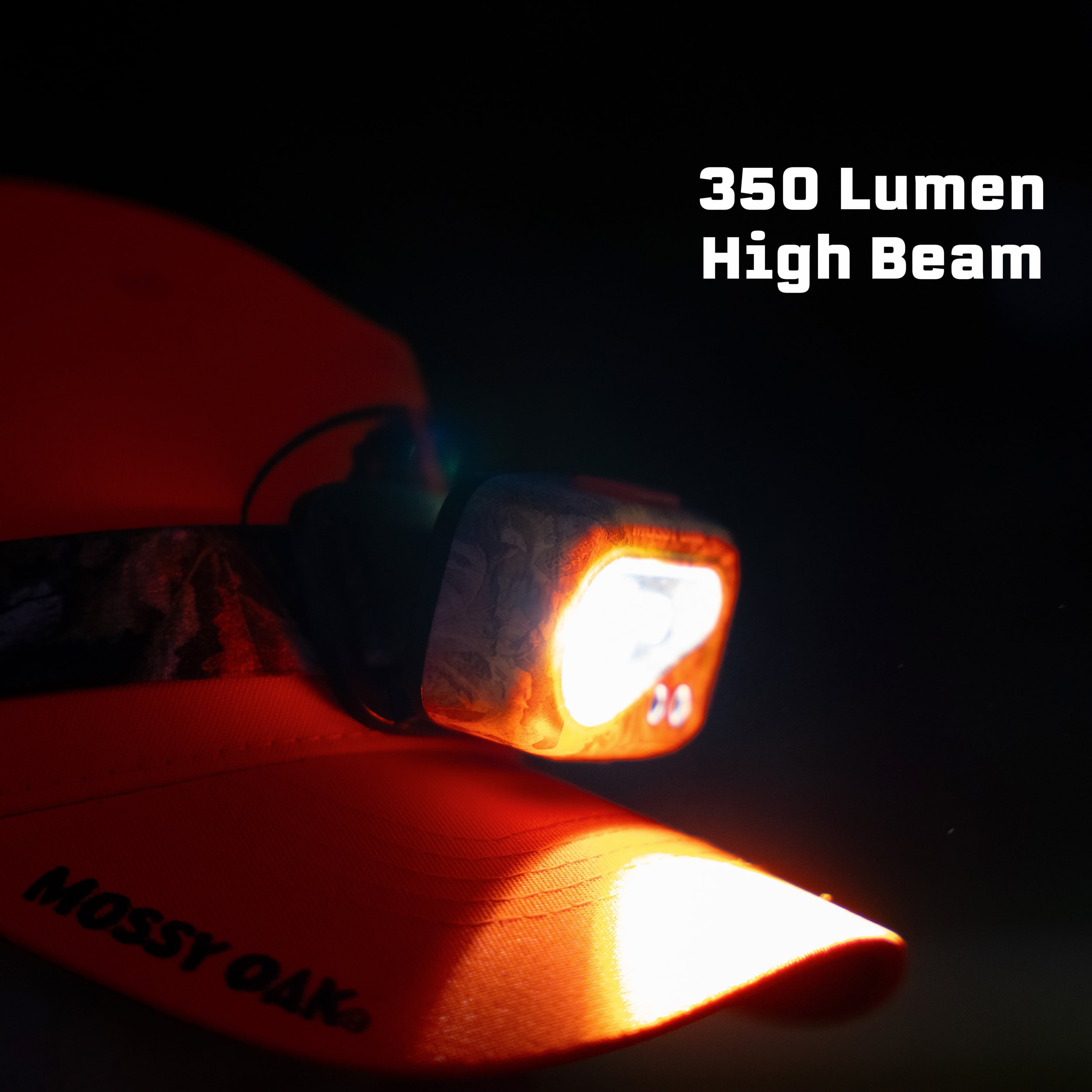 Mossy Oak Ultimate Sportsman Headlamp, Rechargeable, 350 Lumens with Motion Sensor, Camouflage, Unisex