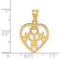 thumbnail image 4 of 14K Yellow Gold Charm Pendant 23 mm 17 Heart, 4 of 4