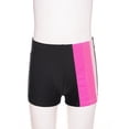 thumbnail image 3 of inlzdz Kids Girls Contrast Color Stripes Shorts High Waist Elastic Waistband Shorts for Yoga Workout Hot Pink 16, 3 of 6