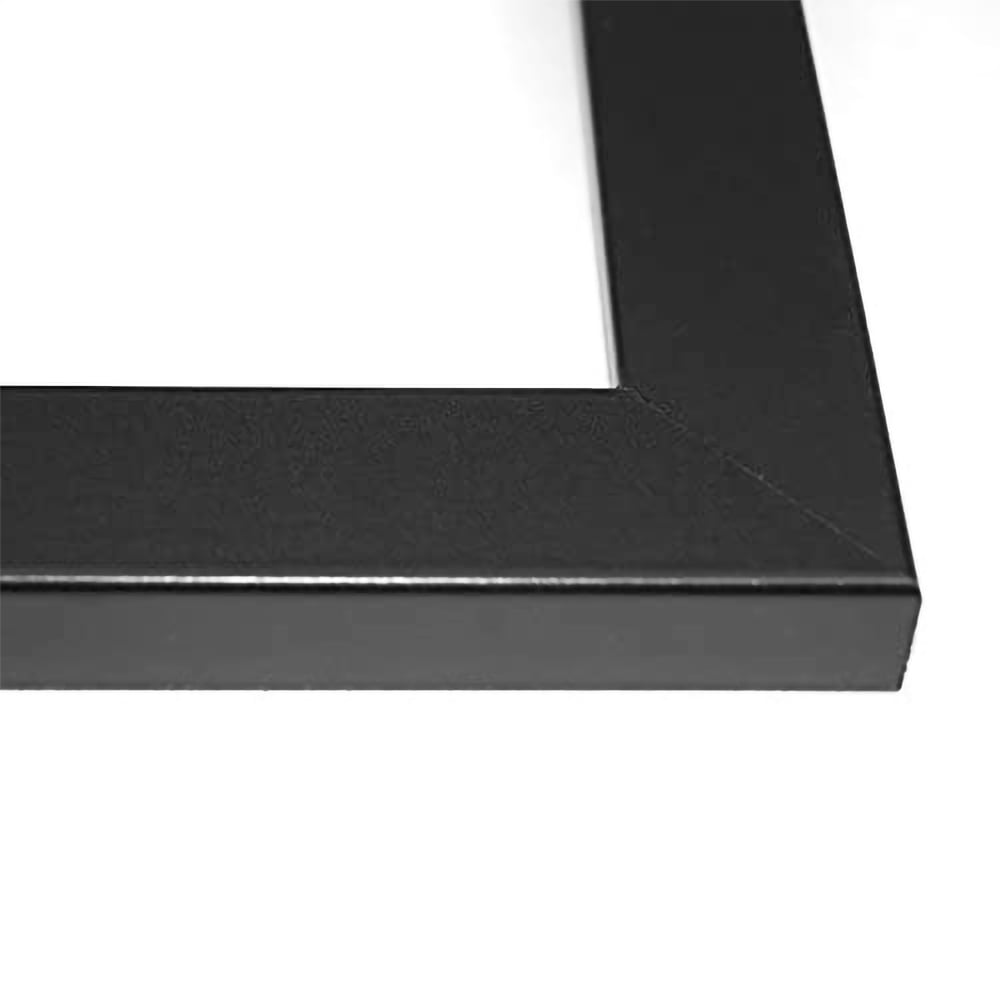 CreativeLetterArt [8x34bk-w] 8 Opening Glass Face Black Picture Frame Holds 4x6 Media with White Collage Mat