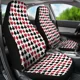 thumbnail image 4 of Fundas para asientos de coche con diseño de naipes en rojo, negro y blanco, paquete de 2 fundas protectoras universales para asientos delanteros, 4 of 4