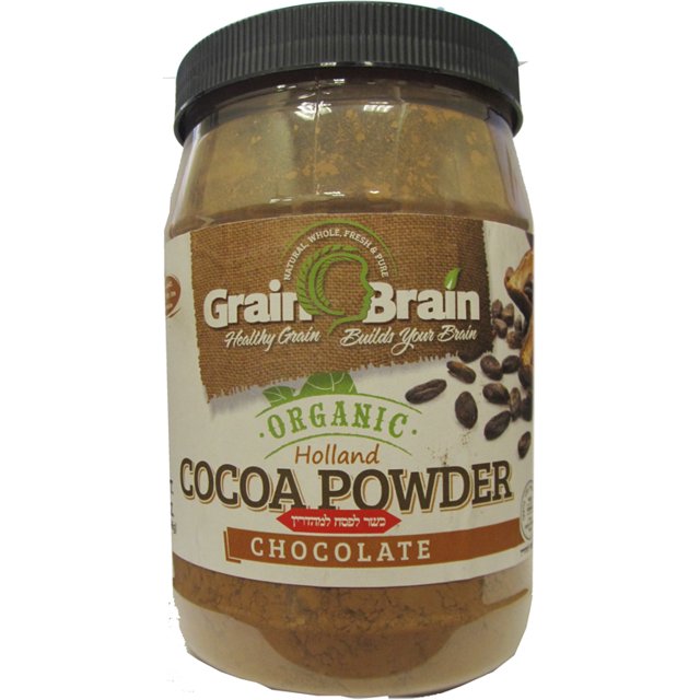 Grain Brain Kosher Organic Holland Cocoa Powder Passover 14 OZ