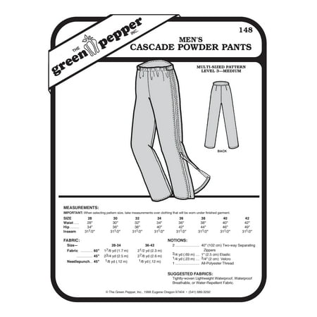 Men Cascade Powder Pants Sewing Pattern Walmart Awesome Pants Sewing Pattern Men Cascade Powder Pants Sewing Pattern Walmart Awesome Pants Sewing Pattern