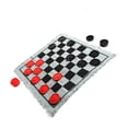 thumbnail image 2 of Esquirla Jeu de Dames Ensemble 3 en 1 Activité Intérieure et Extérieure Tic TAC Toe Gris, 2 of 8