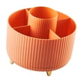 thumbnail image 3 of Organizador de cosméticos shamjiam portaescobillas Rotación 360 grados 5 compartimentos naranja, 3 of 7