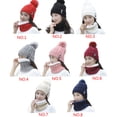 thumbnail image 4 of Winter knitted Hats Ski Cap Wool Lining Ball Cap Pompom Winter Hat For Women Girls Warm Knitted Cap pink, 4 of 9