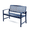 Blue, variant on Tcbosik Outdoor Garden Wooden Bench, 48" Bench with Backrest and Armrest, 2-Seater Chair for Patio, Lawn, Balcony, Yard, Porch, Teak