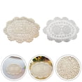 thumbnail image 3 of Napperon Ovale Place Mat Main Vintage Crochet Coton Dentelle Napperons Floral, 3 of 4