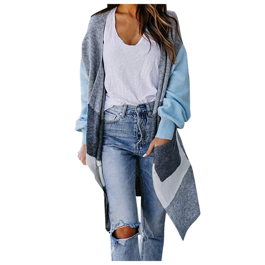 Essentials Long-Sleeve Open-Front Cardigan Cardigan-Sweaters Mujer