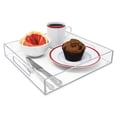 thumbnail image 4 of Isaac Jacobs 12x12 Clear Acrylic Serving Tray with Cutout Handles, 4 of 6