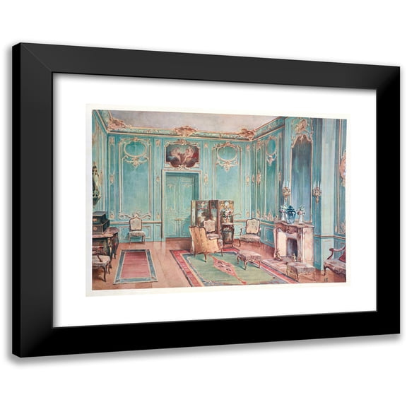 Georges Rémon 14x11 Black Modern Framed Museum Art Print Titled - Large Louis XV Style Living Room. (1907)