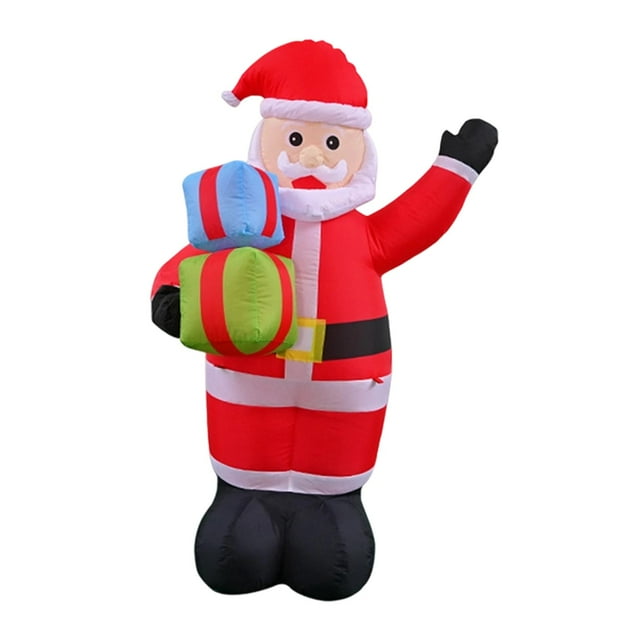 Adorno navideño inflable de Papá Noel para jardín o patio. Ideal para fiestas, interiores y exteriores. Perfecto para el hogar, el jardín y el césped.