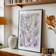 thumbnail image 5 of Iris Orchid Flowers - Illustration Floral Flowers Pastel Botanical Line Art Modern Art Minimalist Black Framed Wall Art Print 5 x 7 inches, 5 of 8