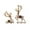 A, variant on 2-Pack Resin Deer Figurines for Home Decor Modern Luxury Ornaments for Shelf Mantel Christmas Holiday Table Centerpiece(A)