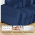 thumbnail image 6 of CHITOOMA 60'' Linen Pull Out Sofa Bed Convertible Sleeper Couch with Charging Port, Upholstered Sectional Sofa with 2 Pillows, Reclining Sofas for Living Room, Blue, 6 of 8