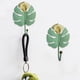 thumbnail image 4 of Cateissary Ganchos metálicos con forma de hoja de hierro para colgar en la puerta Juegos de accesorios de baño D verde, 4 of 6