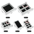 thumbnail image 6 of Ktaxon 4-Drawer Mirrored Lockable Jewelry Box Case for Earring Necklace Organizer, White, 6 of 8