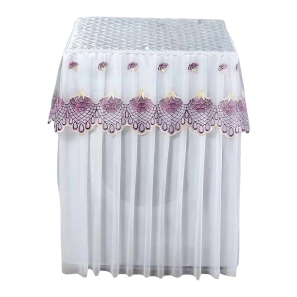 Funda para lavadora y secadora con encaje floral antideslizante, decoración del hogar, multiusos y de primera calidad. Estilo A