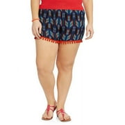 Junior Plus Printed Challi Short With Po