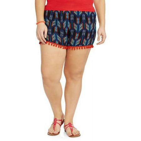 Junior Plus Printed Challi Short With Po