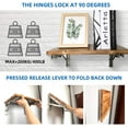 Folding Shelf Adjustable L Bracket 12 Inch Heavy Duty Floating Wall