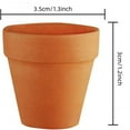 thumbnail image 3 of 100pcs Small Mini 1.3" Terracotta Pot Clay Ceramic Pottery Planter, Cactus Flower Nursery Terra Cotta Pots, with Drainage Hole, for Indoor/Outdoor Succulent Plants, Crafts, Wedding Favor, 3 of 6
