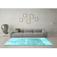 thumbnail image 3 of Ahgly Company Indoor Rectangle Solid Light Blue Modern Area Rugs, 7' x 10', 3 of 4