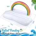 thumbnail image 4 of Flotadores de piscina HUOGUO Rainbow Island para adultos con cama seca, 4 of 5