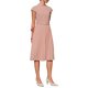 thumbnail image 2 of Vestido plisado de mujer Inspire Chic con cuello simulado, mangas cortas, ceñido a la cintura, estilo A, color rosa claro, 2 of 5